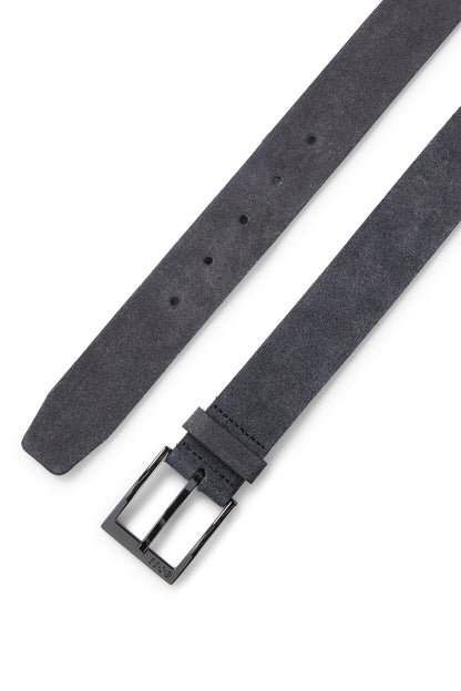 Boss Black Elloy Leather Belt Dark Blue