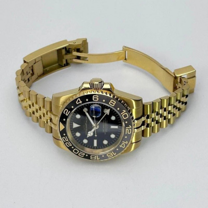 WATCH MOD GMTEIKO | GOLD AND BLACK | JUBILEE STRAP
